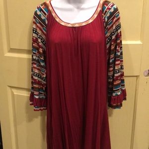 🎀BRAND NEW FROM BOUTIQUE🎀Red printed sleeve top